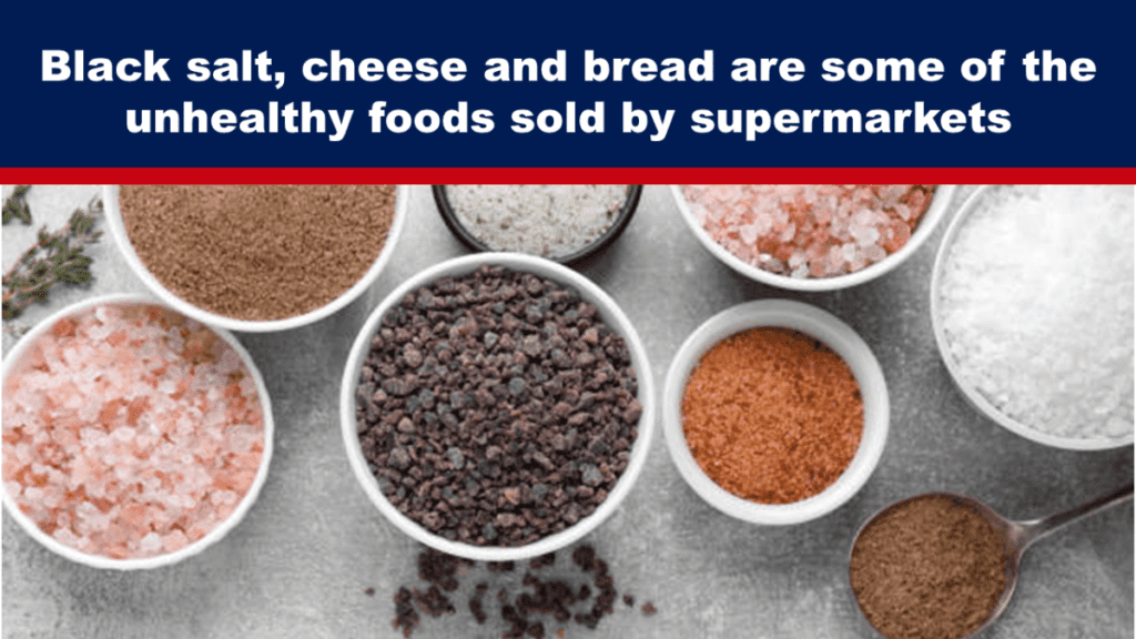 schwarzes-salz,-kaese-und-brot-sind-einige-der-ungesunden-lebensmittel,-die-in-supermaerkten-verkauft-werden